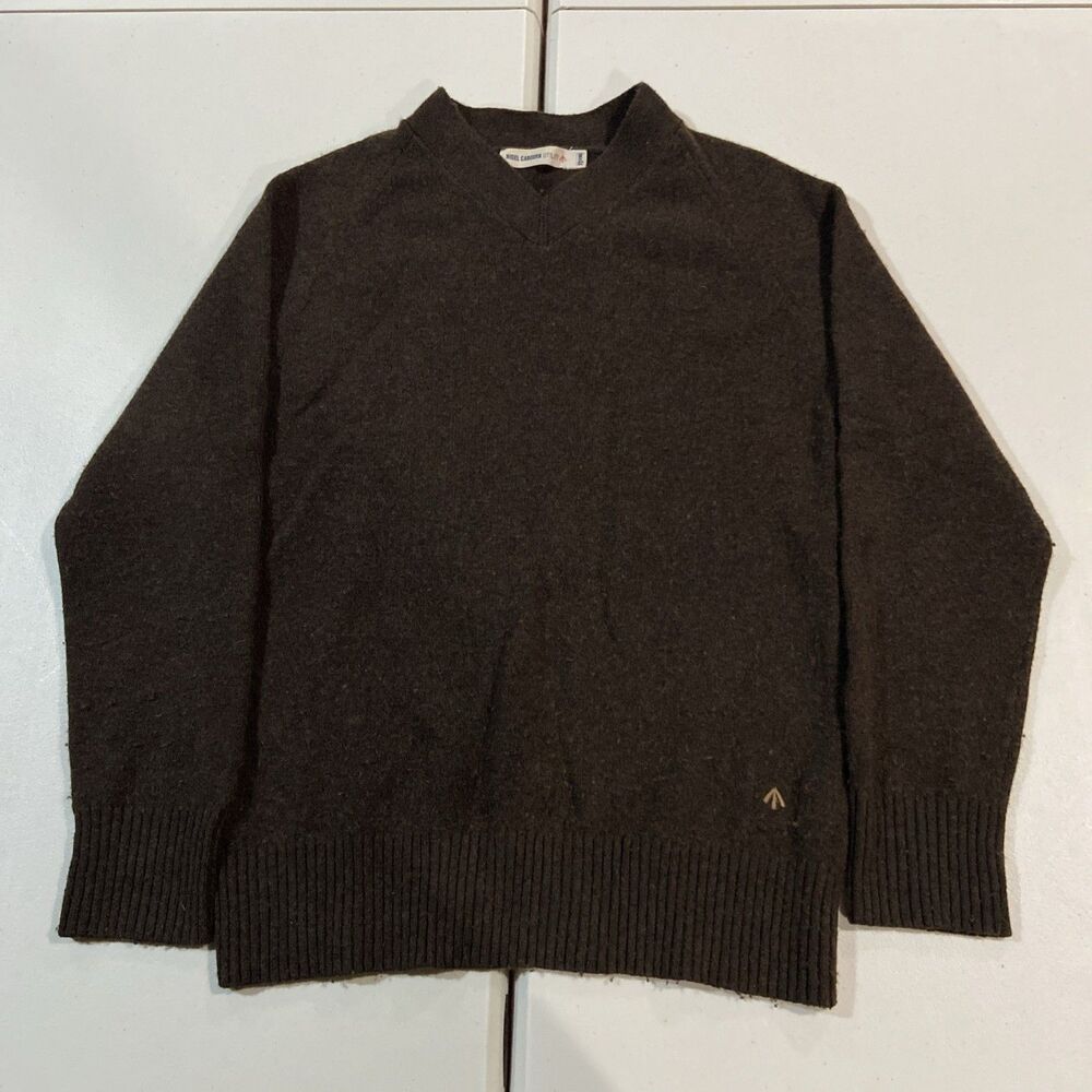 Nigel Cabourn Utility Men's 80% Lambswool 20% Nylon Brown Medium